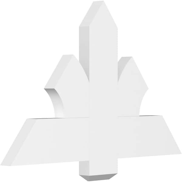 Ekena Millwork Redmond Architectural Grade PVC Gable Bracket, 36"W x 22 1/2"H x 2"D x 6"F, 15/12 Pitch GBP036X23X0206RED00 - main
